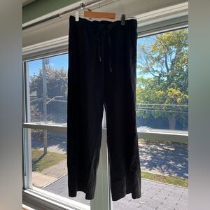 lululemon athletica Black Drawstring Wide-Leg Trousers